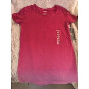 Zaggora Women's Cotton Pink Short Sleeve Shirt Top Tee Medium Yoga Workout A36